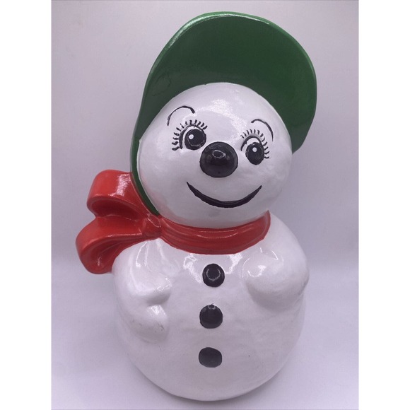 Gare Inc. Other - Ceramic Snow woman with Bonnet Vintage Gare Inc 1976 Handpainted Christmas